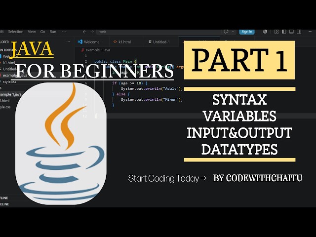 Java for Beginners #1 | Variables, Data Types, Input and Output #java #coding #javabasics
