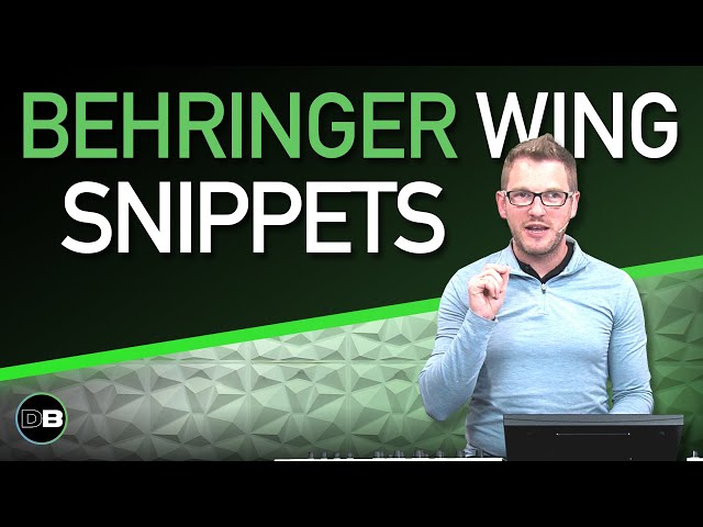 How to use Behringer WING Snippets