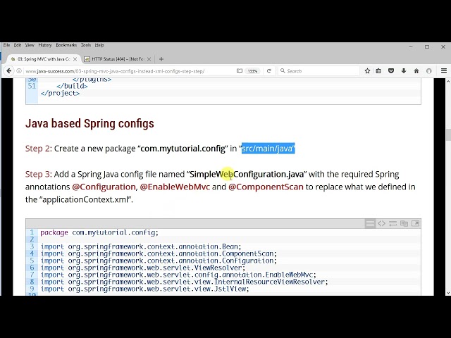spring with javaconfig no web xml 720p