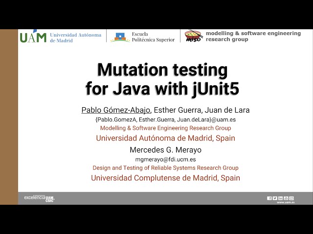 Mutation testing for Java with JUnit5: Tool demo