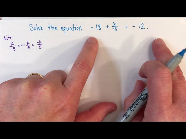 Solve equations with negative fractions