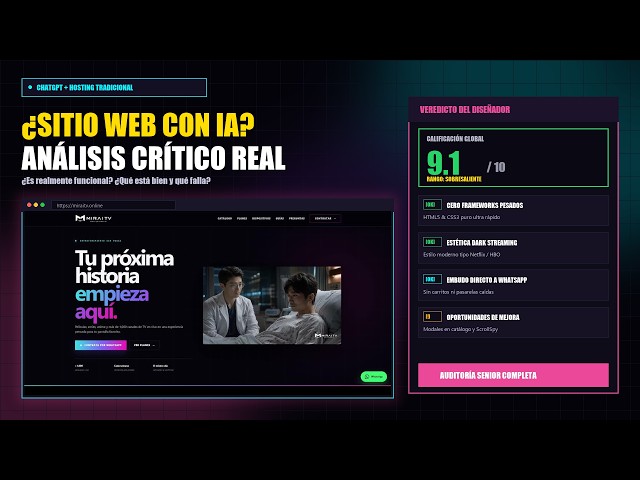 Analizando MiraiTV: ¿Se puede crear un sitio comercial 100% funcional con Inteligencia Artificial?