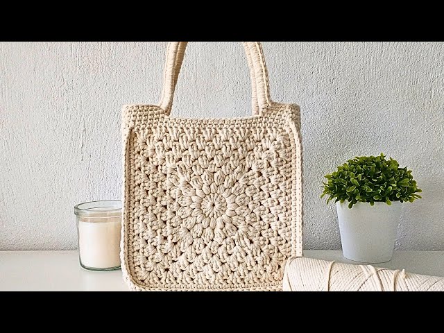 BOLSO TEJIDO A CROCHET | GANCHILLO | BOLSO GRANNY | TUTORIAL PASO A PASO