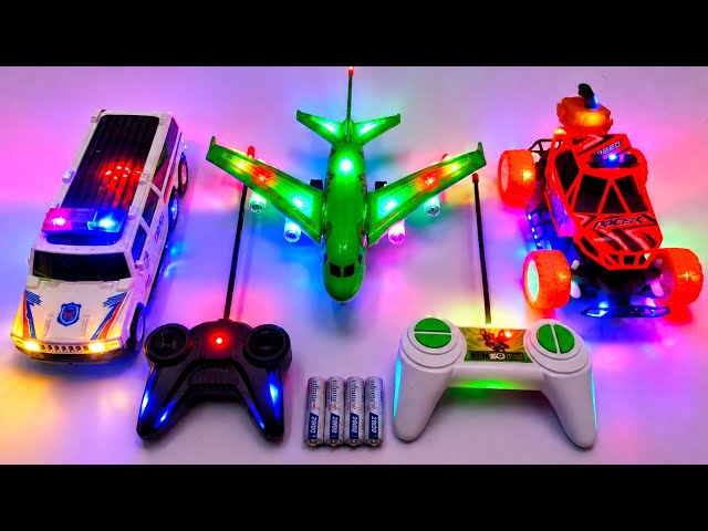RC 3D Lights Climbing Car & 3D Lights Police Car Rc 3D Lights Aerobus Aeroplane Airbus A380, Rc Car