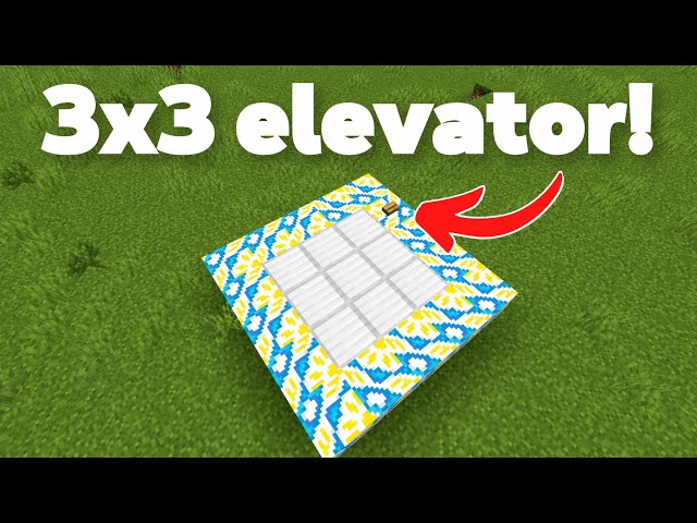 How to build a 3x3 elevator in Minecraft bedrock