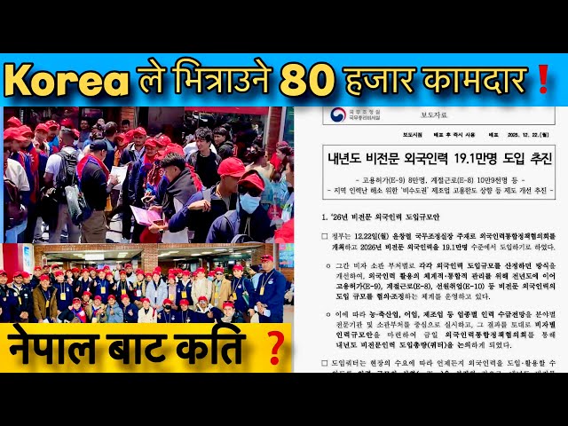 Korea ले भित्राउने 80 हजार कामदार❗|| Korea Updates 2026 || Korean language Exam 2026 || Eps Nepal