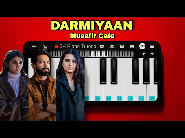 Darmiyaan - Piano Tutorial | Musafir Cafe | Rekha Bhardwaj, Raghav Kaushik