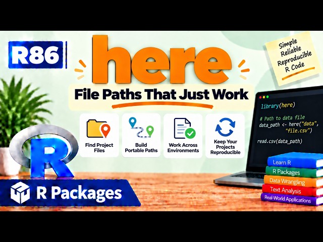 R86 | here — File Paths That Just Work | R Packages | Uplatz