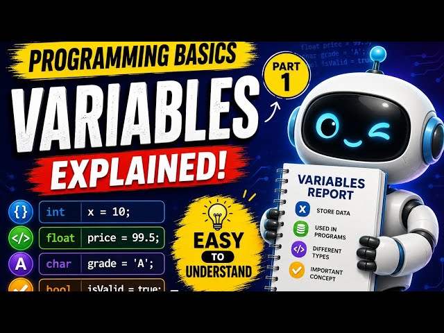 Variables in Programming Explained | What Are Variables? | Programming Basics for Beginners