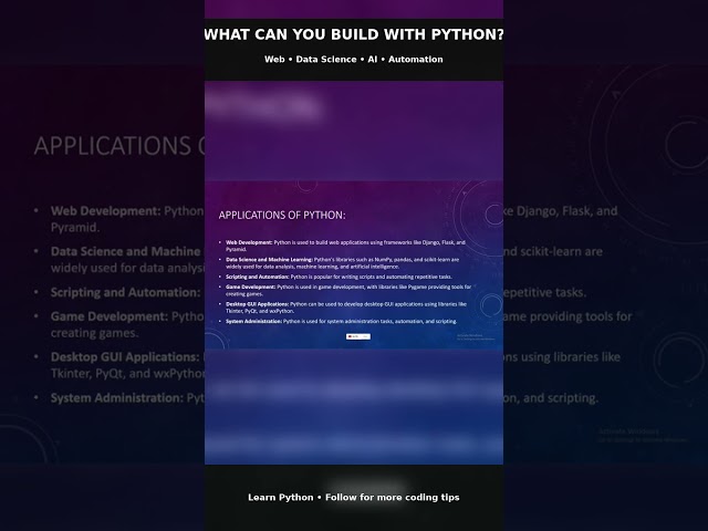 What Can You Build With Python? 🐍 #shorts