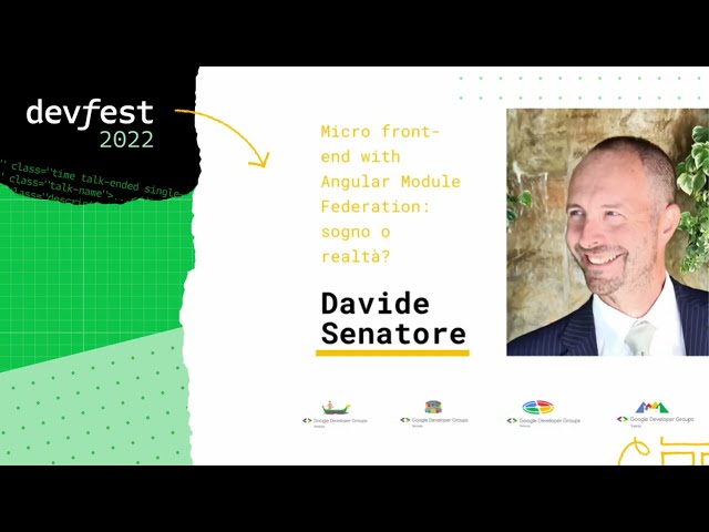 Micro front-end with Angular Module Federation: sogno o realtà? - DevFest Triveneto 2022