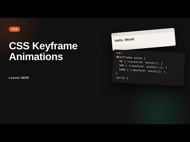 CSS Keyframe Animations | CSS Animation Tutorial