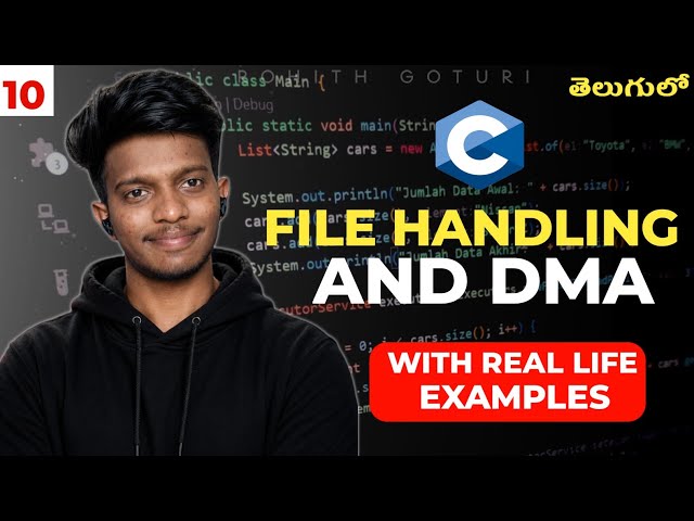 C Language With Love Stories & Real Life Examples In Telugu | Part 10 | File Handling & DMA❤️