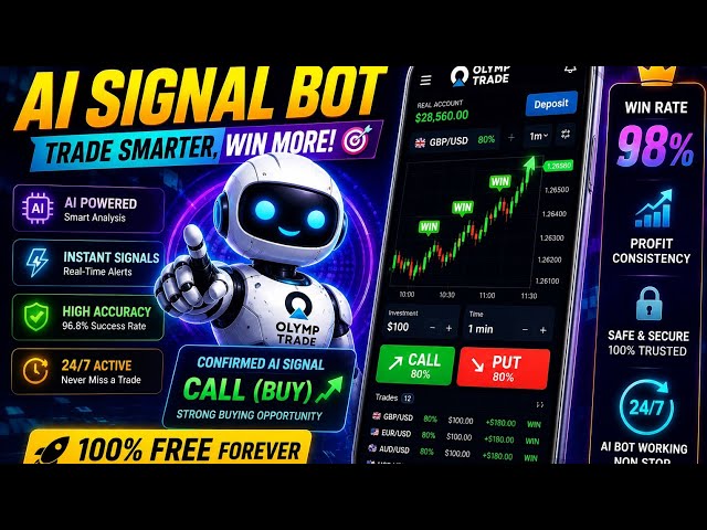 🚀 98% WIN RATE! Free Olymp Trade AI Signal Bot 2026 🤖 | No Loss Trading Strategy Live Proof 📈