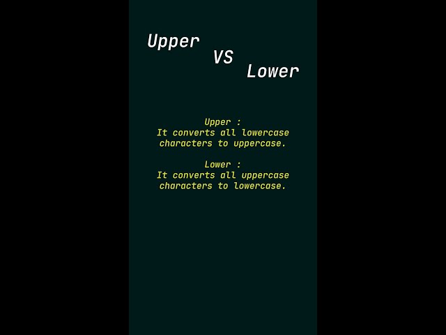 lower vs upper - Python String Methods