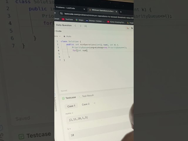 Day 63: Solved LeetCode Problem #3066  #collegecoding #coding #apnacollege #problemsolving #java