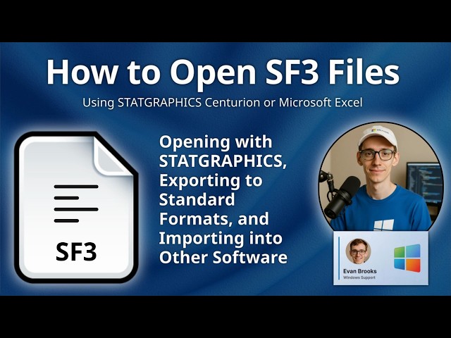 How to Open SF3 Files (STATGRAPHICS Data)