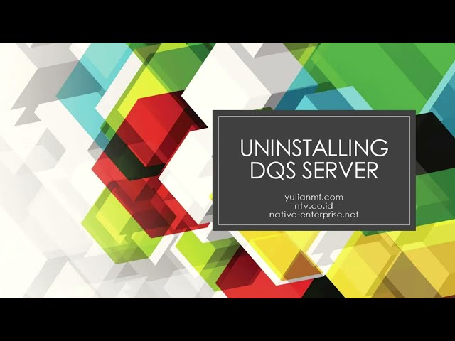How to Uninstall SQL Server Data Quality Services Server using DQSInstaller