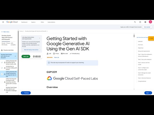 📌Hack2Skill:Getting Started with Google Generative AI Using the Gen AI SDK |Gen AI Program by Google