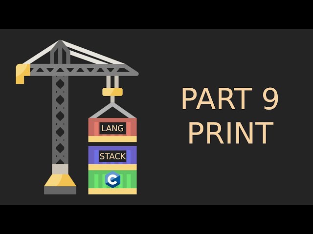 Stack Based Language in C | Part 9 Finally Printing Characters
