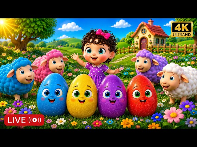 English Kids Songs | English Rhymes For Kids | Learn Colors & Numbers With Colorful Eggs | Kids Song