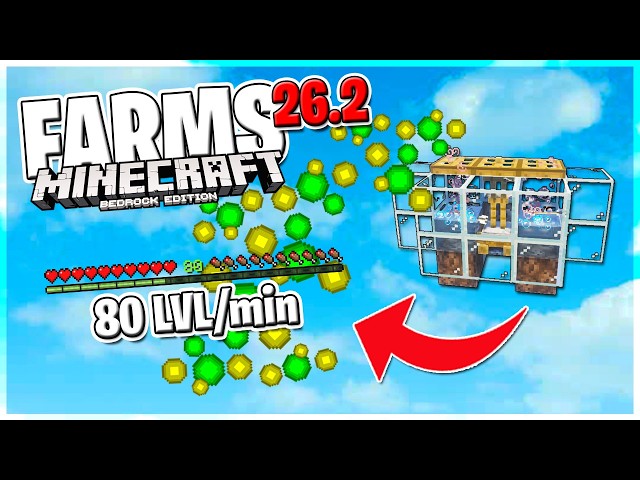 THE BEST XP FARM for MINECRAFT BEDROCK 26.2 (MCPE/Xbox/PS4/Switch/Win10)
