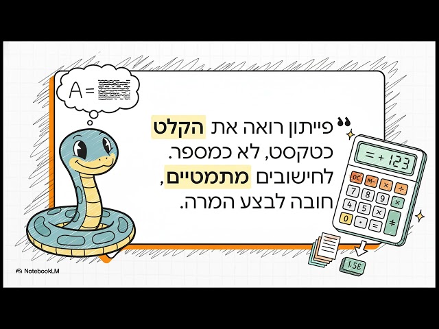 קלט מהמשתמש בפייתון  input