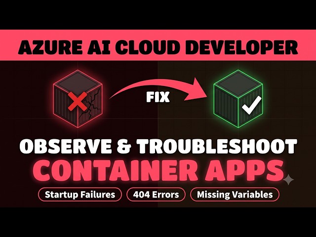 The Complete Guide to Observing and Troubleshooting Containers in Azure App Service #ai200 #azureai