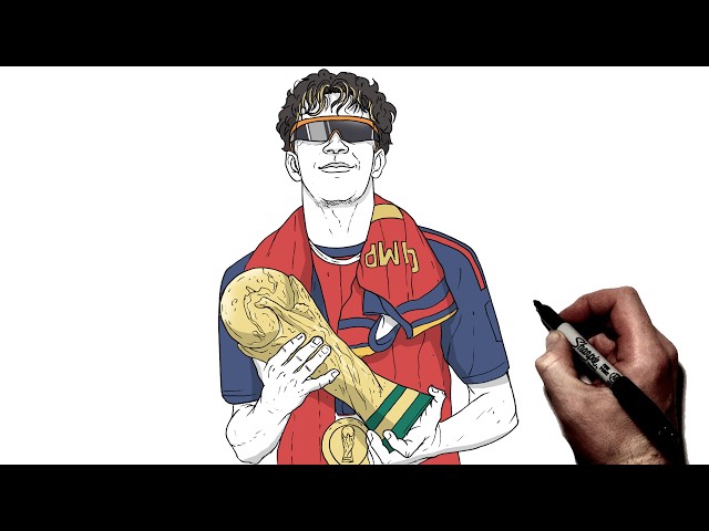 How To Draw Lamine Yamal (Shades) | Step BY Step | World Cup '26
