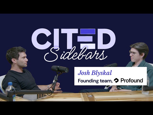 CITED Sidebars: Stacker CEO Noah Greenberg sits down with Josh Blyskal of Profound