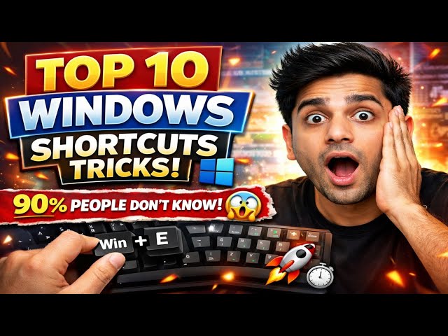 Top 10 Windows Shortcuts Tricks | Time Saving Computer Tips ⏱️