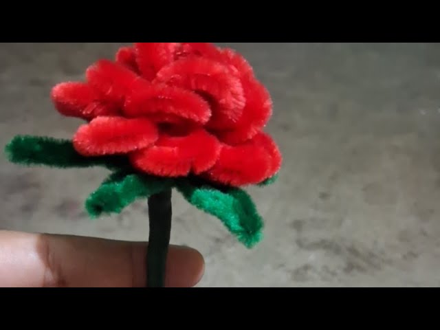 pipe cleaner rose 🌹 making