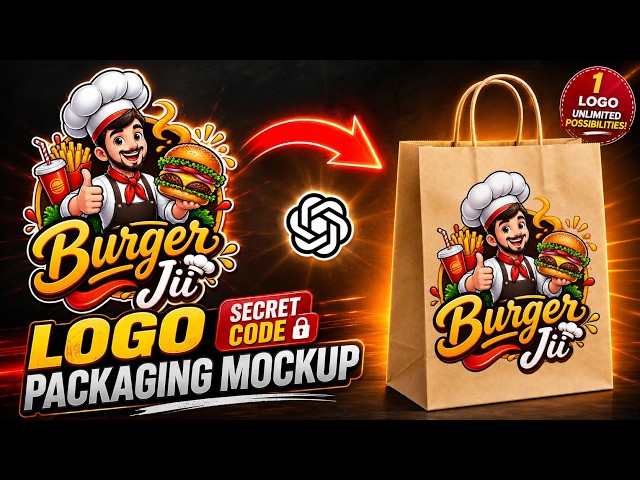 ChatGPT Secret Codes to Create Professional Logo Packaging Mockups | 5 AI Design Tricks