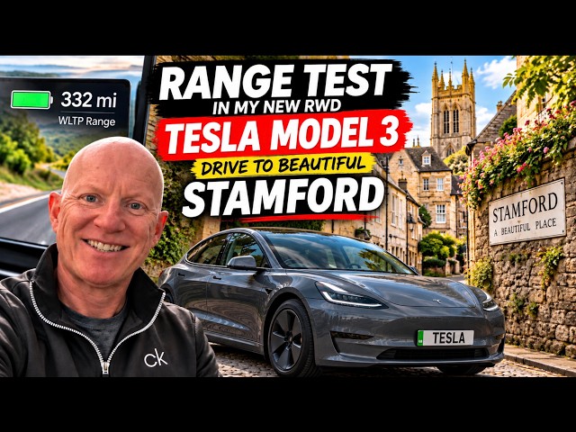DETAILED 2026 Tesla Model 3 RWD Range Test to Stamford UK