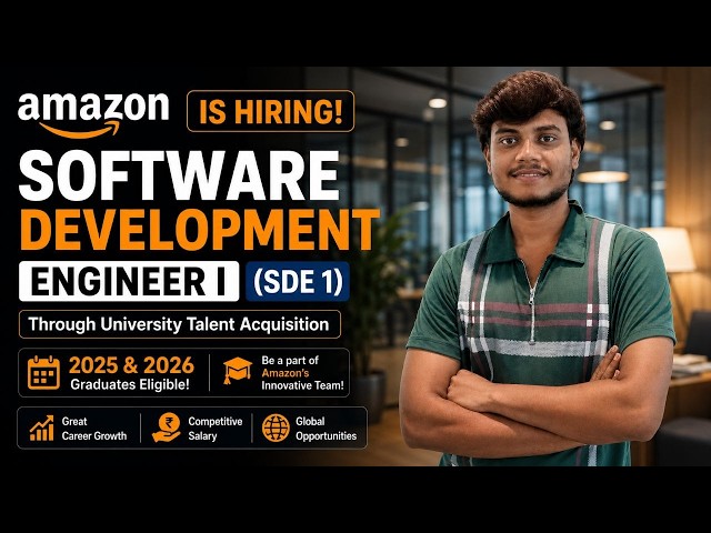 Amazon SDE 1 Recruitment 2025 | Amazon Hiring Freshers 2025 & 2026 | Apply Now #job #interview #jobs
