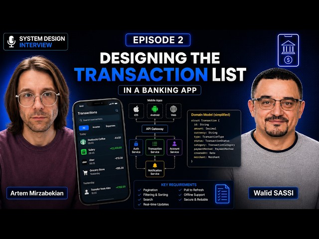 Mobile System Design #2 | Designing a Banking Transactions Screen