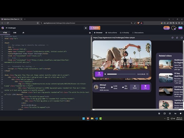 Solución al Reto Video Player | BigDevSoon | Desarrollo Front end