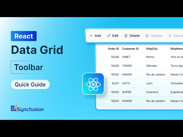 React Data Grid: Toolbar Feature Walkthrough