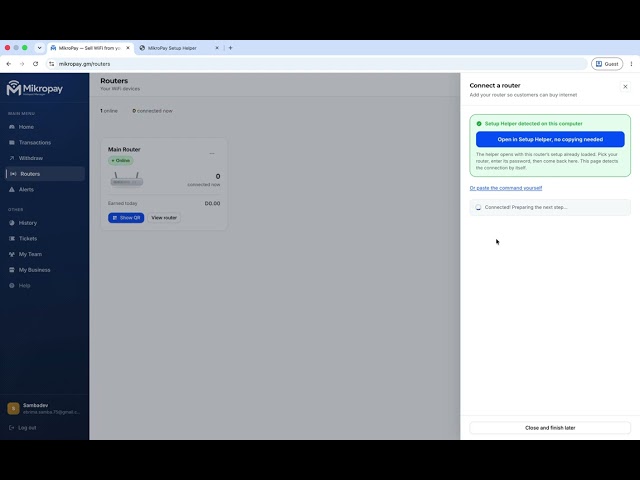 How to Connect a Router to MikroPay