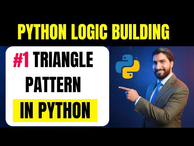 #43 Left Angle Triangle Pattern in Python 🔥 | Pattern Printing | Python Logic Building for Beginners