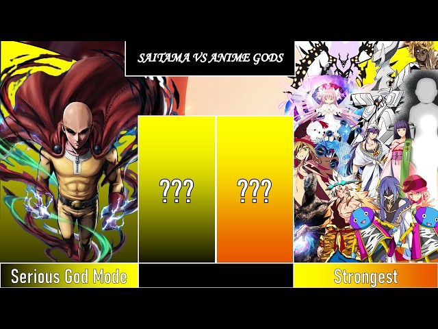SAITAMA VS ANIME STRONGEST GOD'S POWER LEVEL