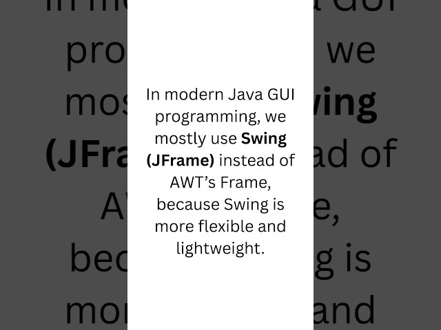Java GUI #java #placement #coding