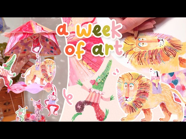 A Week of Art | Making a paper hanging circus 🎪