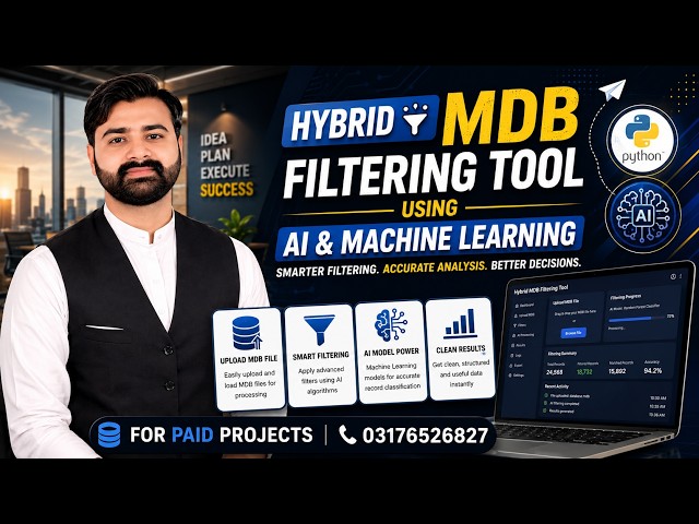 Hybrid MDB Filtering Tool Using Machine Learning & Django | CS619 Complete Final Year Project