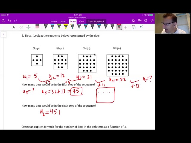 Math Apps HL Unit 1 Video 1: Pattern recognition and Fibonacci rabbits - Investigation 1.1