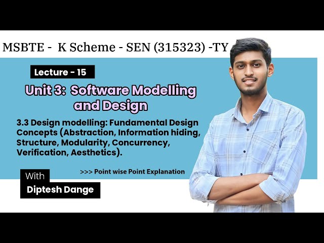3.3 Design modelling: Fundamental Design Concepts| MSBTE K Scheme | Unit 3 Software Engineering | TY