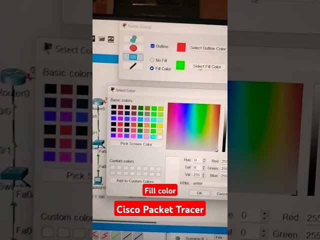 Fill Color | Cisco Packet Tracer #networkengineerstuff #ccna #ciscopackettracer #cisco