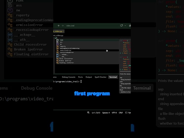 My first coding video | telugu pro max  #coding #python #programming #javascript #education