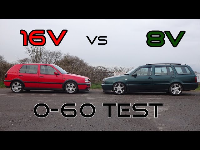 MK3 GOLF 8V VS 16V 0-60 RACE