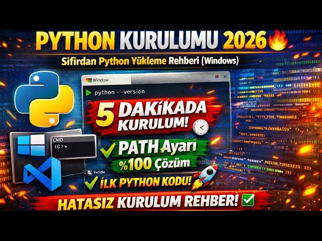 Python Kurulumu 2026 🔥 Sıfırdan Python Yükleme Rehberi (Windows)